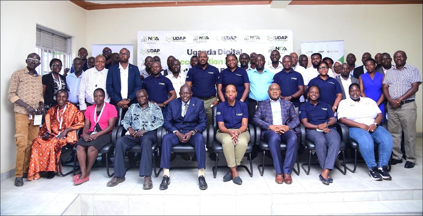 (Front Center) Ms. Kimera poses for a photo with the attending stakeholders in Arua