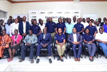 (Front Center) Ms. Kimera poses for a photo with the attending stakeholders in Arua
